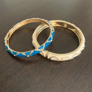 Beautiful blue and white bracelets/bangles